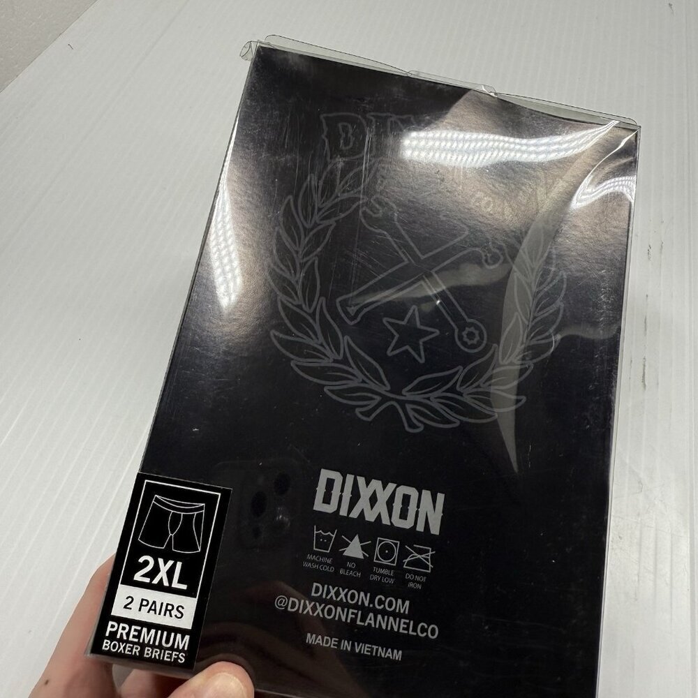 Dixxon Men’s Premium Boxer Briefs 2 Pack Black Medium 2xl Underwear  New - Picture 3 of 3